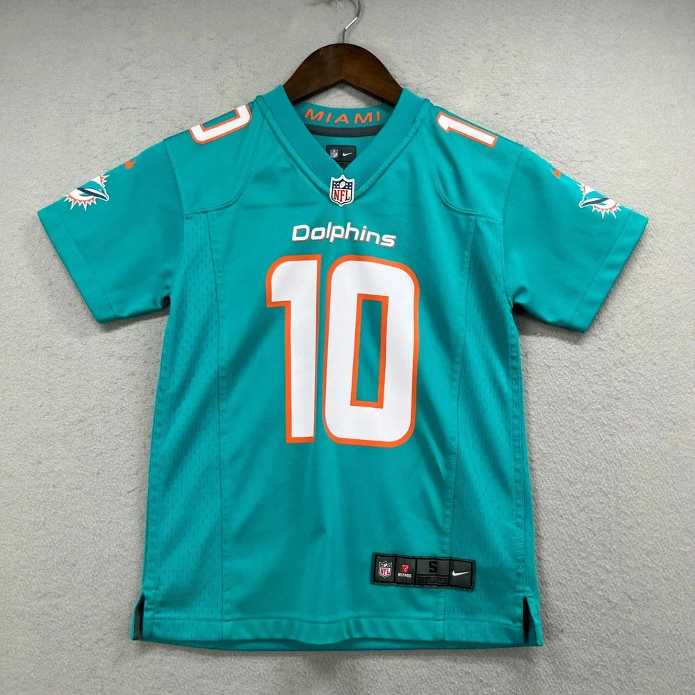 Tyreek Hill Miami Dolphins Nike Jersey Boy S Aqua #10 On Field Football Game Day